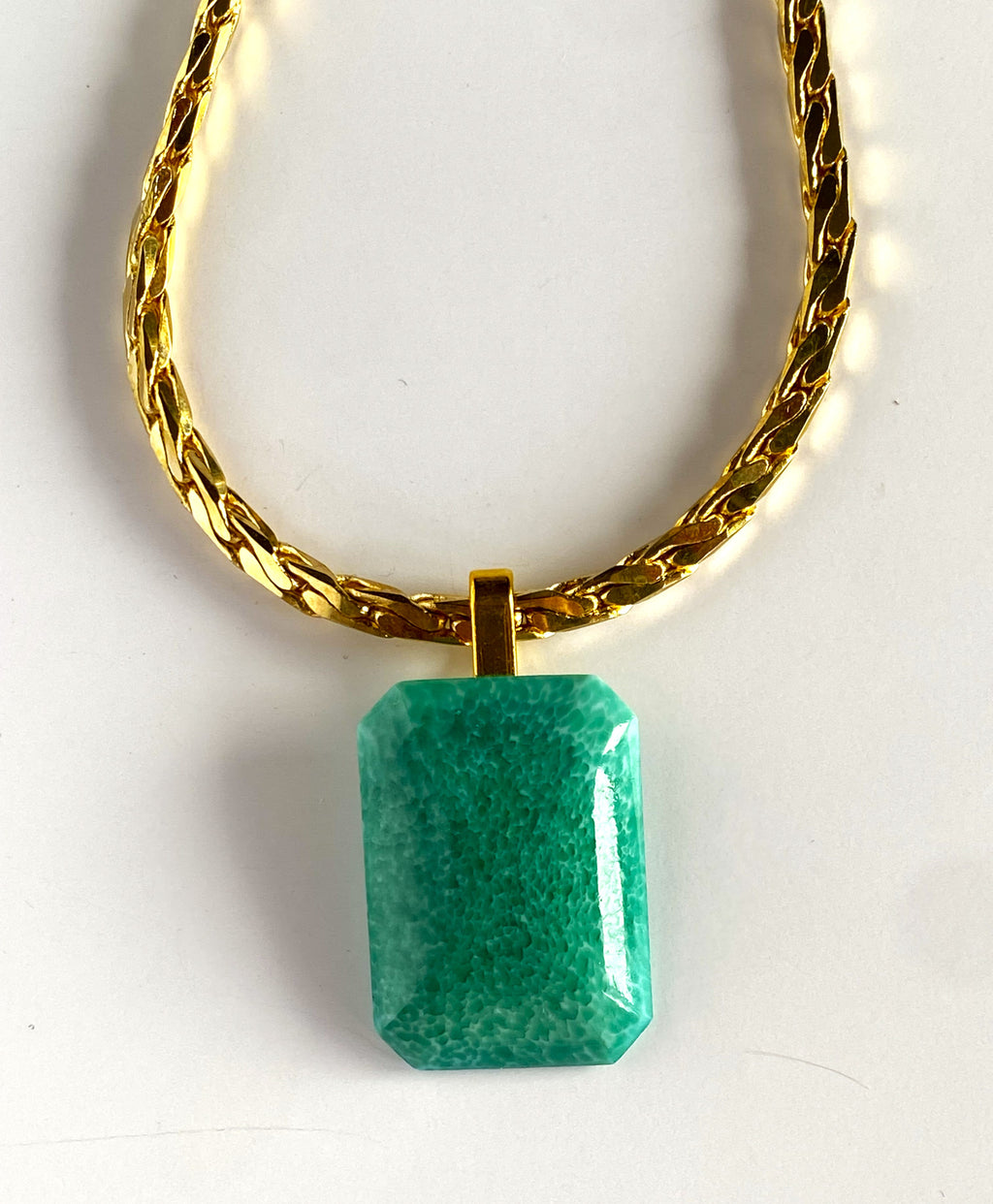 TRINA teal pendant necklace