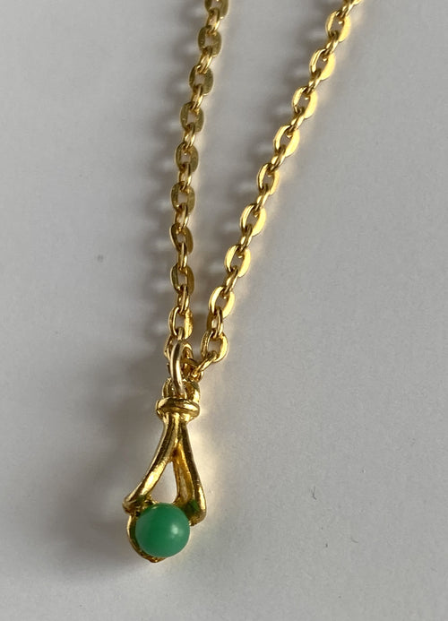 BELLA Tiny Green Bead Choker