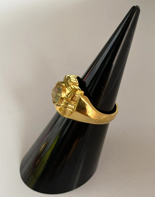CARINA Yellow Crystal Ring