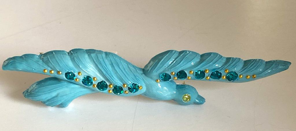 HAZEL Blue Bird Brooch