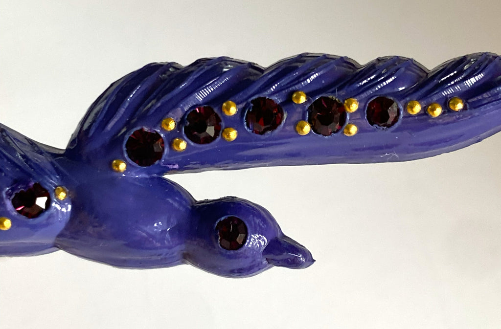HAZEL Purple Bird Brooch