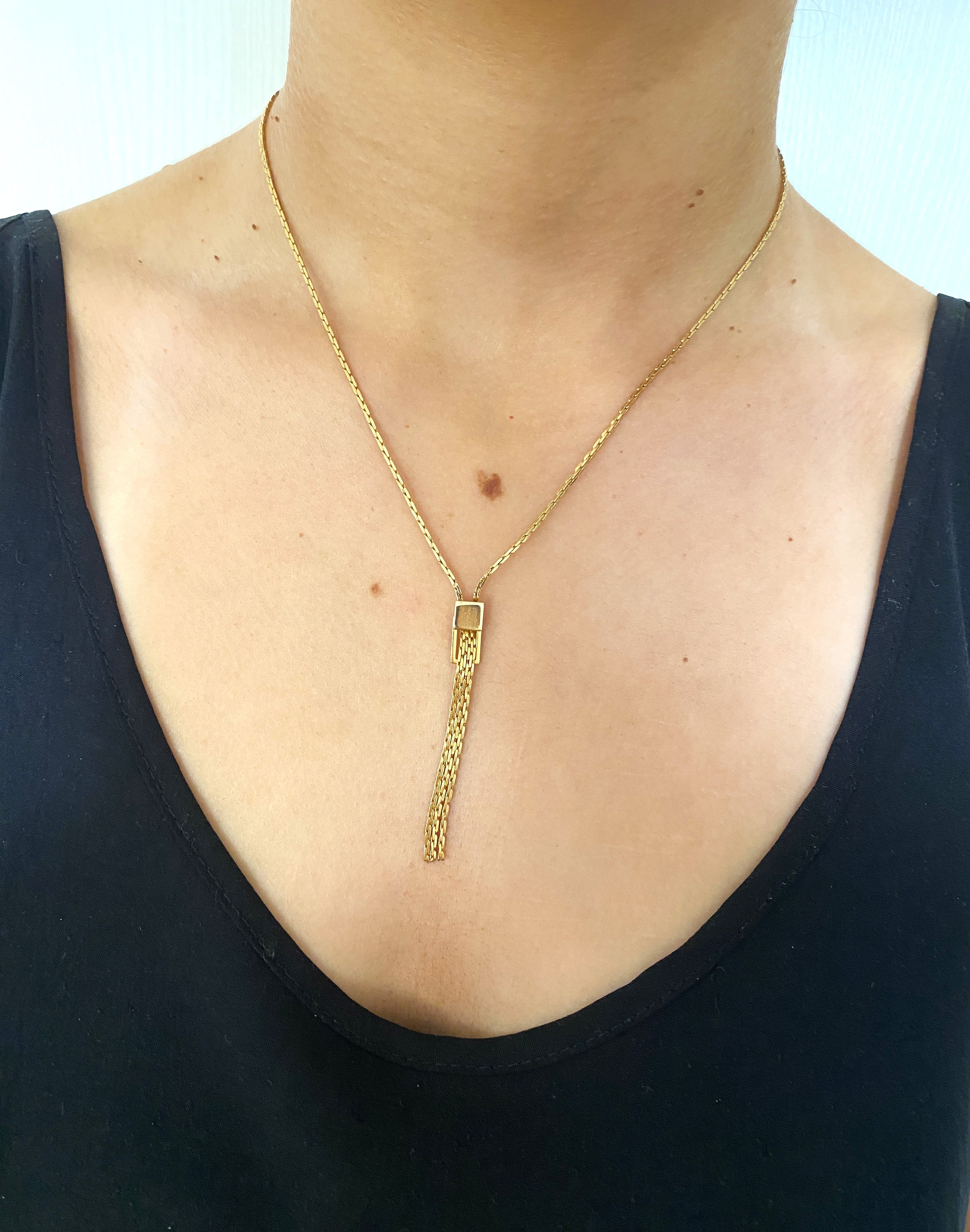 SACHA Adjustable Tassel Drop Necklace